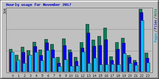 Hourly usage for November 2017