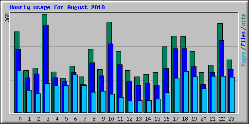 Hourly usage for August 2018