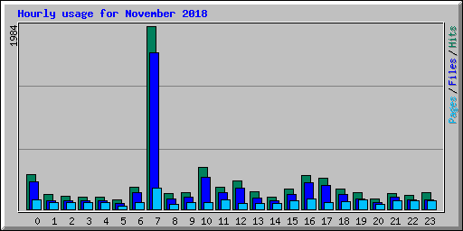Hourly usage for November 2018