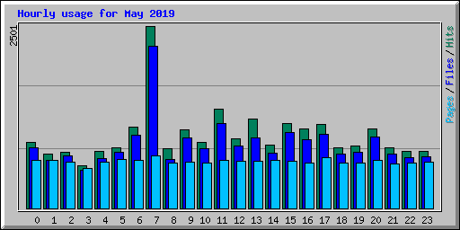Hourly usage for May 2019