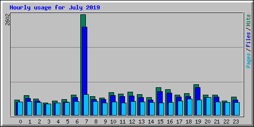 Hourly usage for July 2019