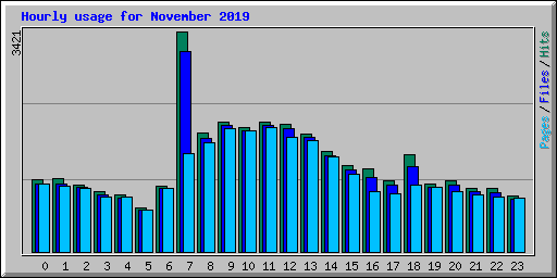 Hourly usage for November 2019