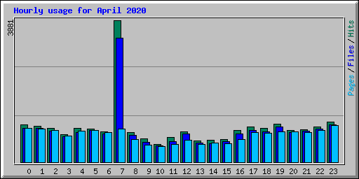 Hourly usage for April 2020