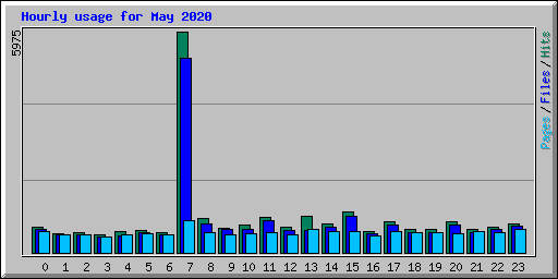 Hourly usage for May 2020