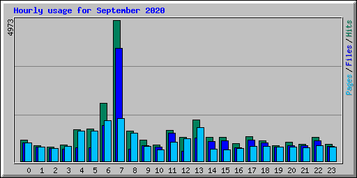 Hourly usage for September 2020