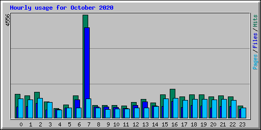 Hourly usage for October 2020