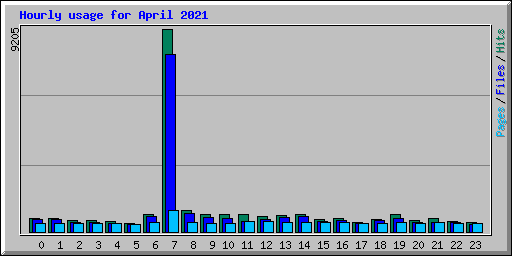 Hourly usage for April 2021