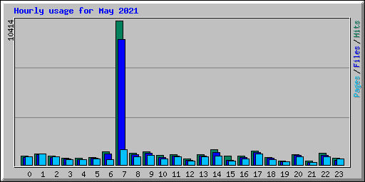 Hourly usage for May 2021