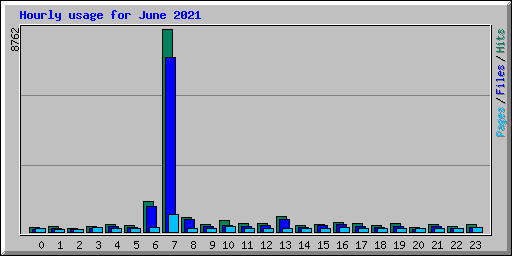 Hourly usage for June 2021