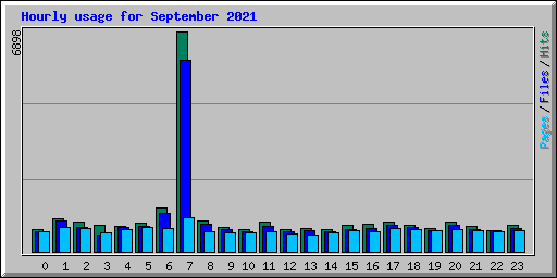 Hourly usage for September 2021