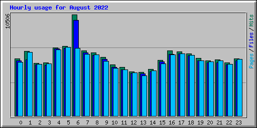 Hourly usage for August 2022
