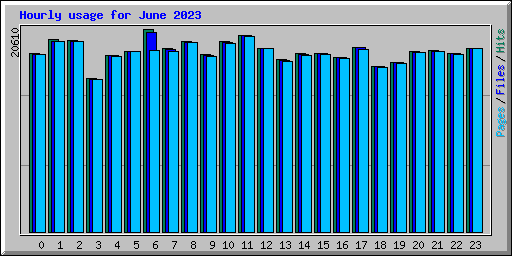 Hourly usage for June 2023